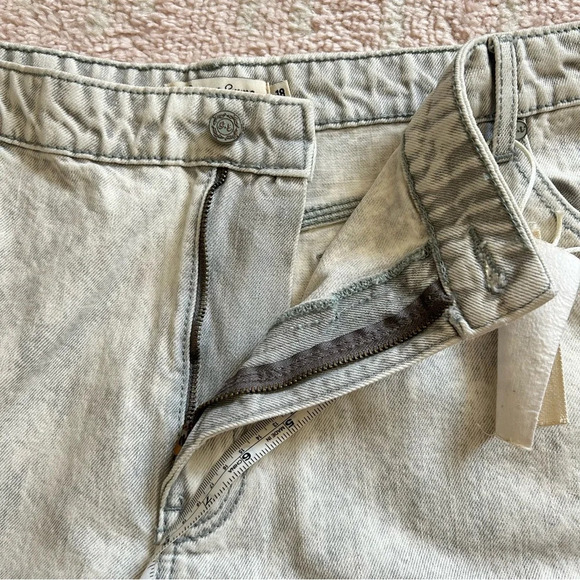 NWT Grace & Emma Straight Leg Distressed Stone Wash Jean Size 18 Gray White - Picture 9 of 13